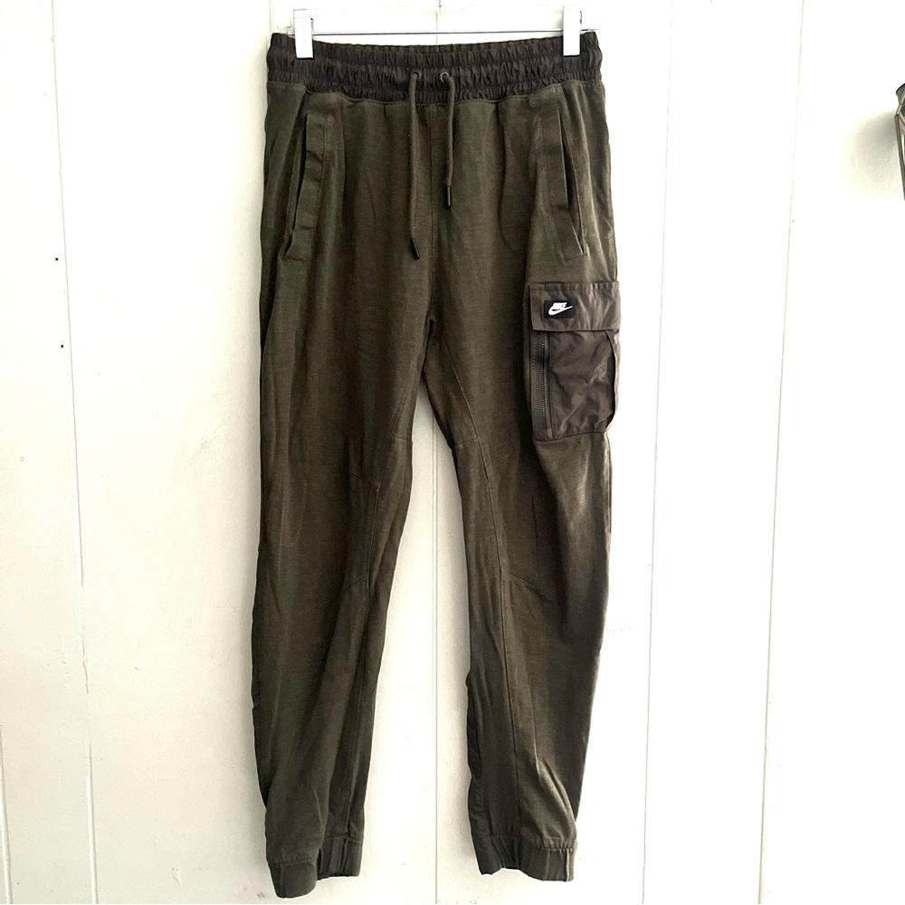 Nike Utility Cargo Joggers SweatPants Military Green Pockets Men’s Sz S